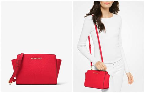 sac michael kors selma rouge|michael kors selma saffiano.